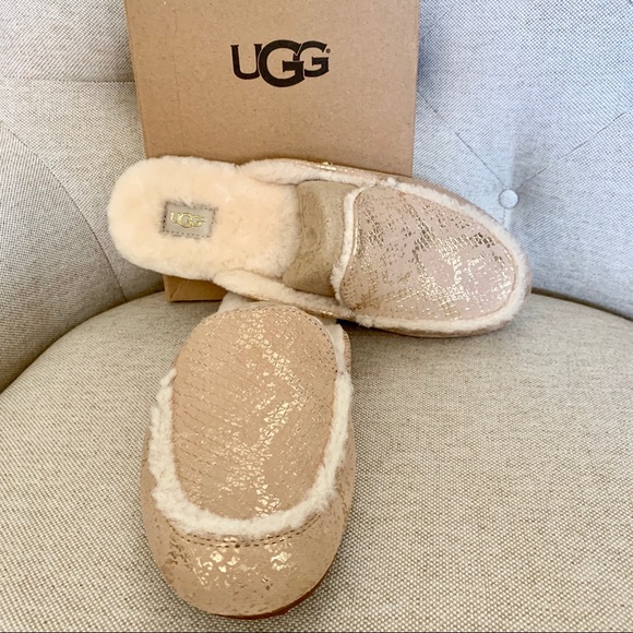 ugg lane metallic snake loafer